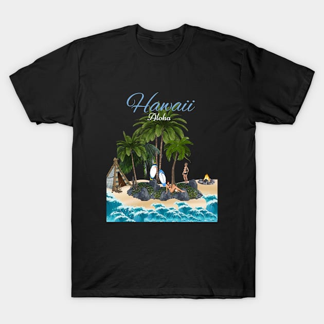 Aloha Hawaii Surf T-Shirt by MckinleyArt